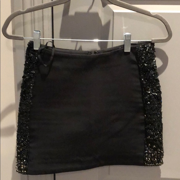 Black All Saints mini skirt with beading - Picture 1 of 4